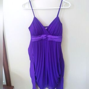 Purple short spaghetti strapped dress